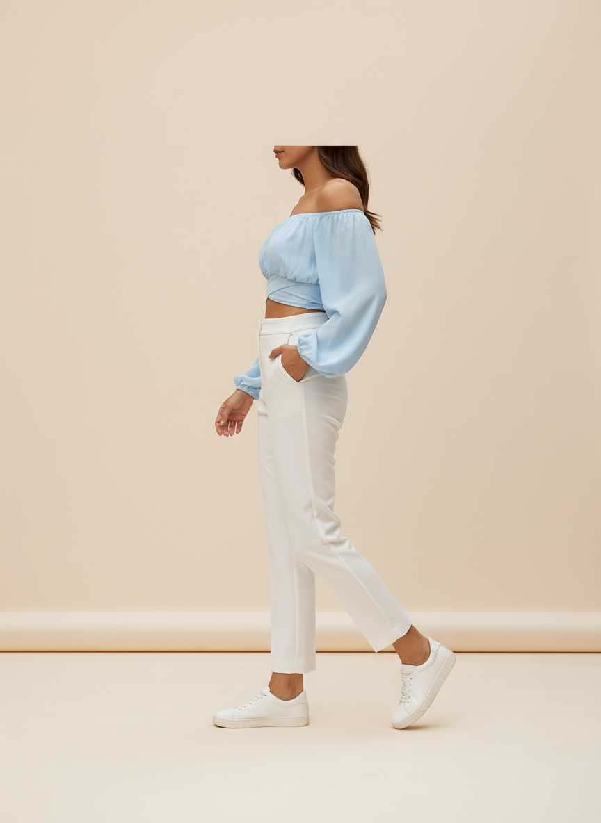 Women's Off Shoulder Chiffon Blouse