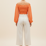 Women's Off Shoulder Chiffon Blouse