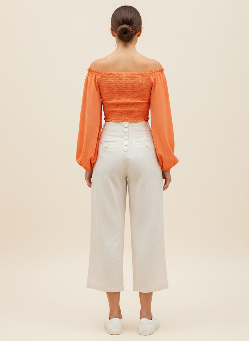 Women's Off Shoulder Chiffon Blouse