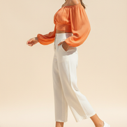 Women's Off Shoulder Chiffon Blouse