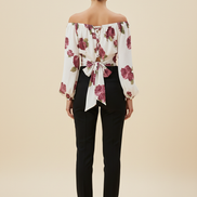 Women's Off Shoulder Chiffon Blouse