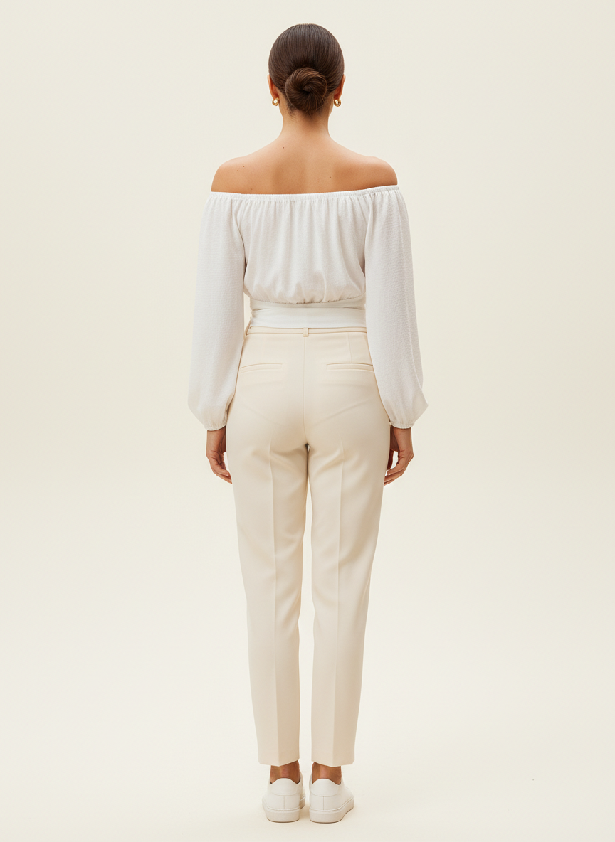 Women's Off Shoulder Chiffon Blouse