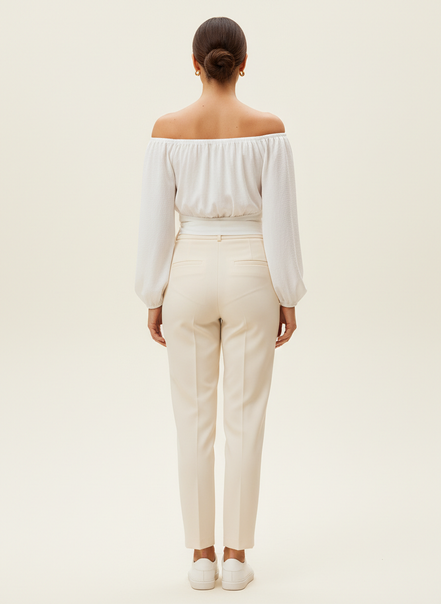 Women's Off Shoulder Chiffon Blouse
