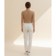 Women's Knit Half High Collar Blouse