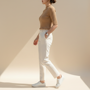 Women's Knit Half High Collar Blouse