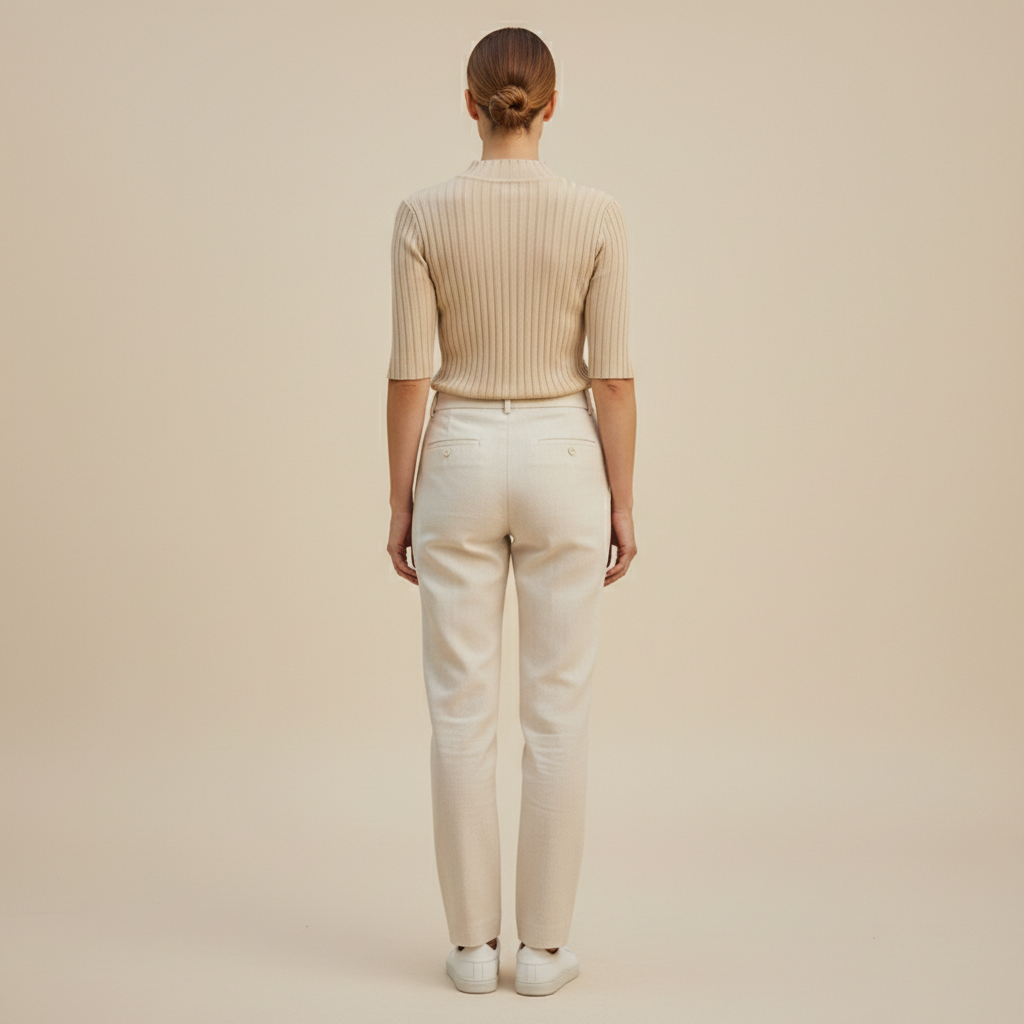 Women's Knit Half High Collar Blouse