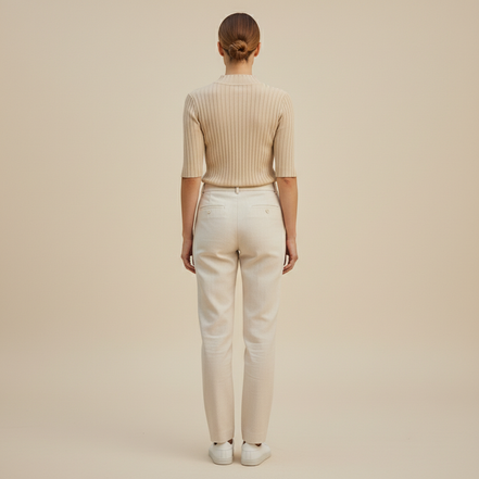 Women's Knit Half High Collar Blouse