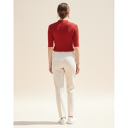 Women's Knit Half High Collar Blouse