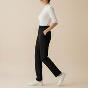 Women's Knit Half High Collar Blouse
