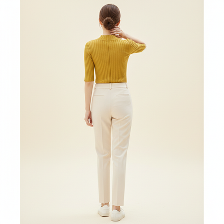 Women's Knit Half High Collar Blouse
