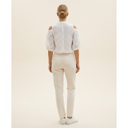 Women's Short Sleeve Crochet Blouse