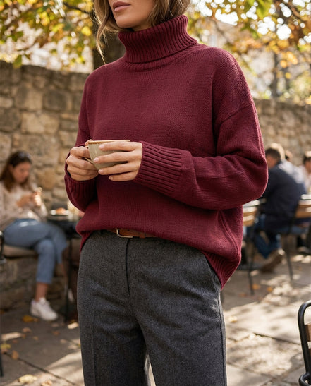 Women's Knit Turtleneck Sweater