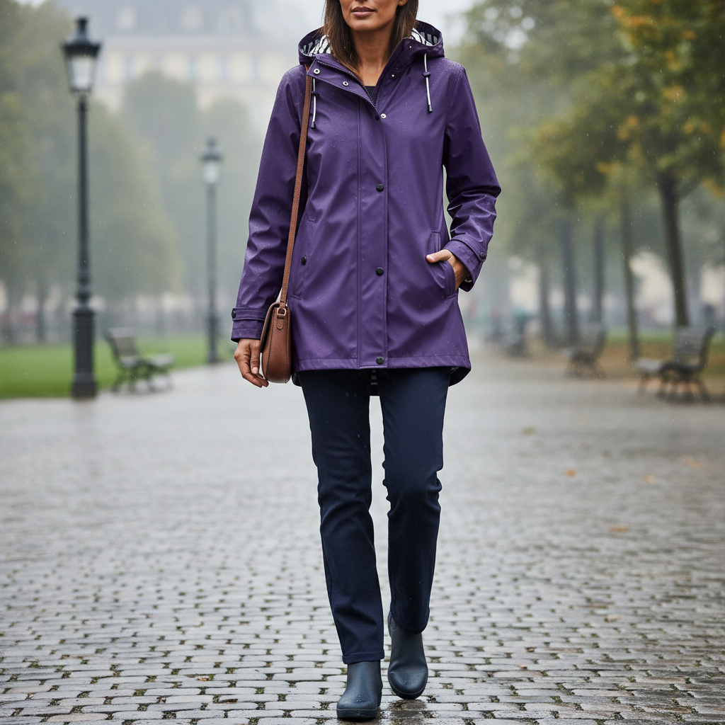 Women's Waterproof Hooded Rain Jacket