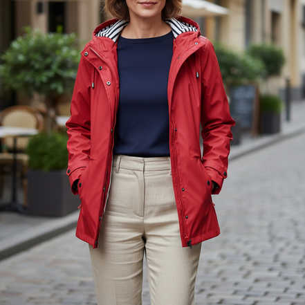 Women's Waterproof Hooded Rain Jacket