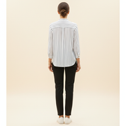Women's Striped Long Sleeve Blouse