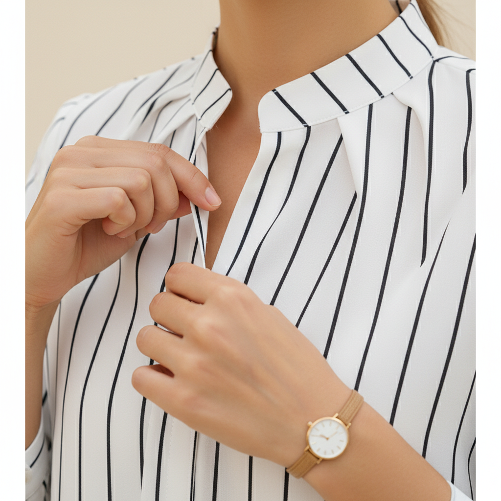 Women's Striped Long Sleeve Blouse