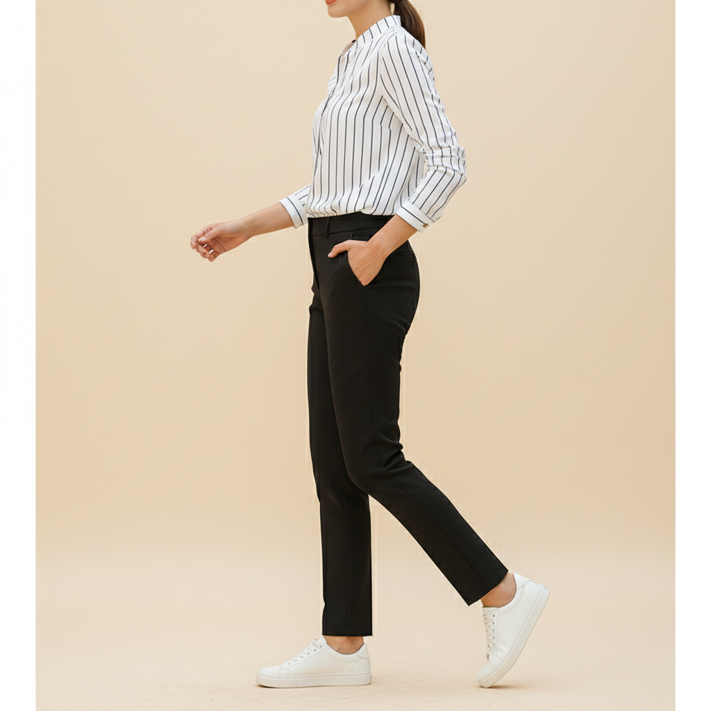 Women's Striped Long Sleeve Blouse