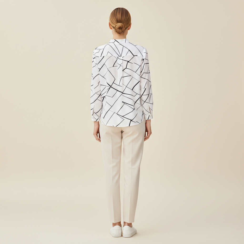 Women's Striped Long Sleeve Blouse