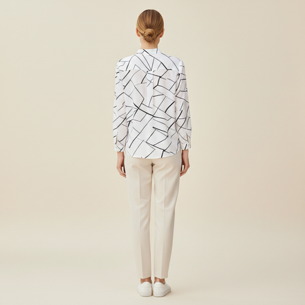 Women's Striped Long Sleeve Blouse
