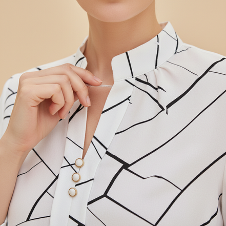Women's Striped Long Sleeve Blouse