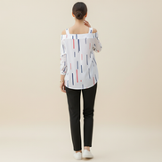 Women's Striped Long Sleeve Blouse