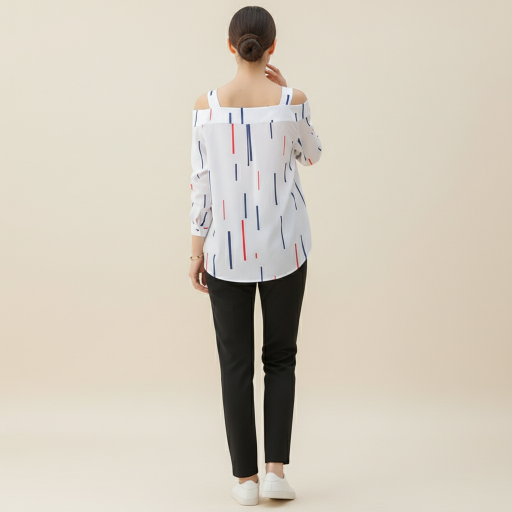 Women's Striped Long Sleeve Blouse