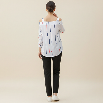 Women's Striped Long Sleeve Blouse