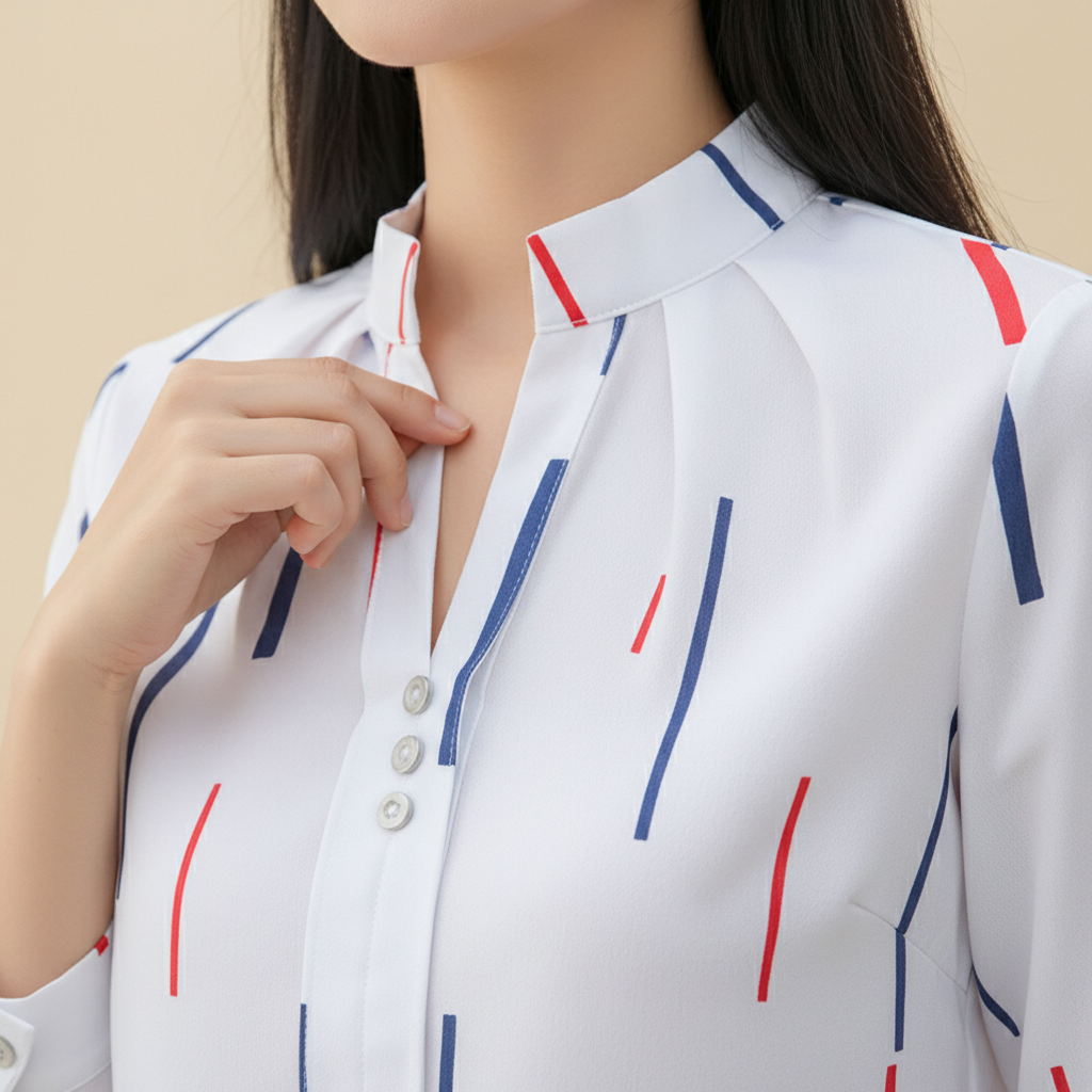 Women's Striped Long Sleeve Blouse