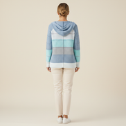 Women's Hooded Patchwork Knit Jumper