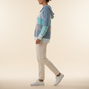 Women's Hooded Patchwork Knit Jumper