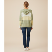 Women's Hooded Patchwork Knit Jumper