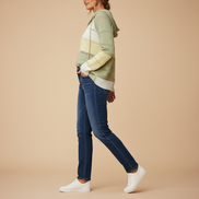 Women's Hooded Patchwork Knit Jumper