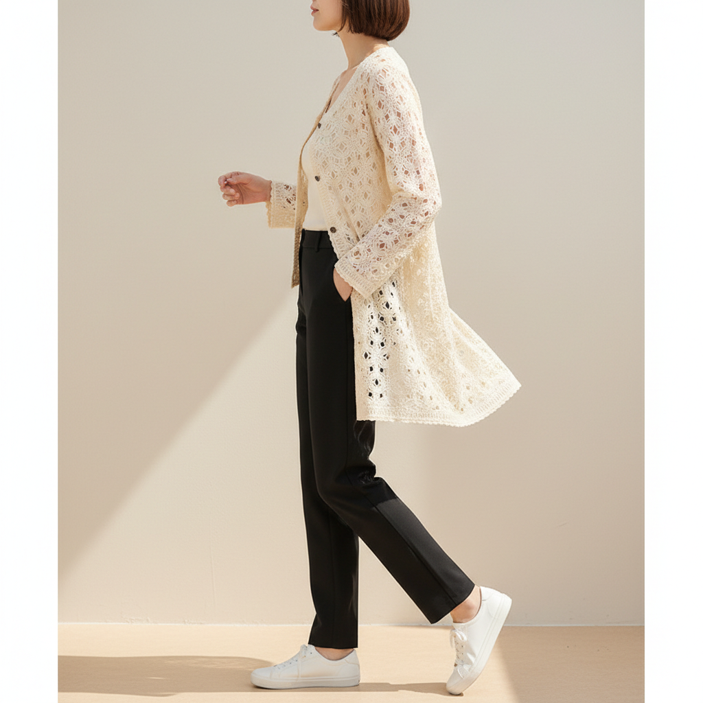 Women's Crochet Cardigan Jacket