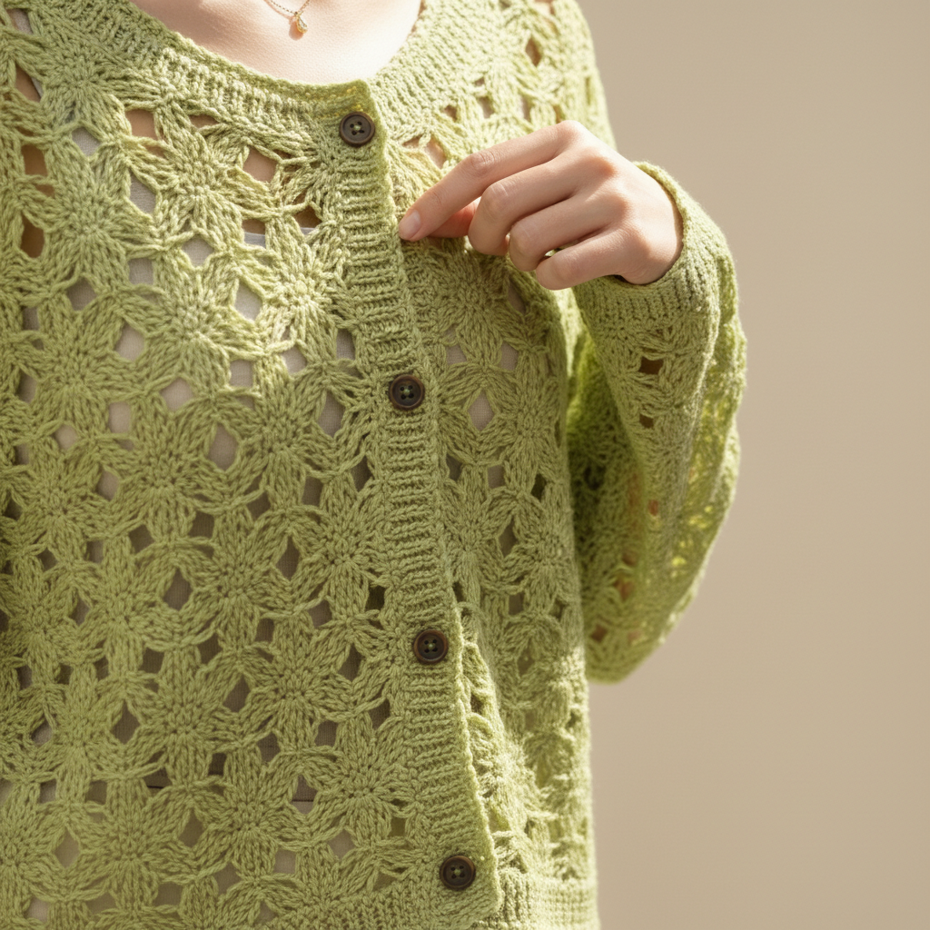 Women's Crochet Cardigan Jacket