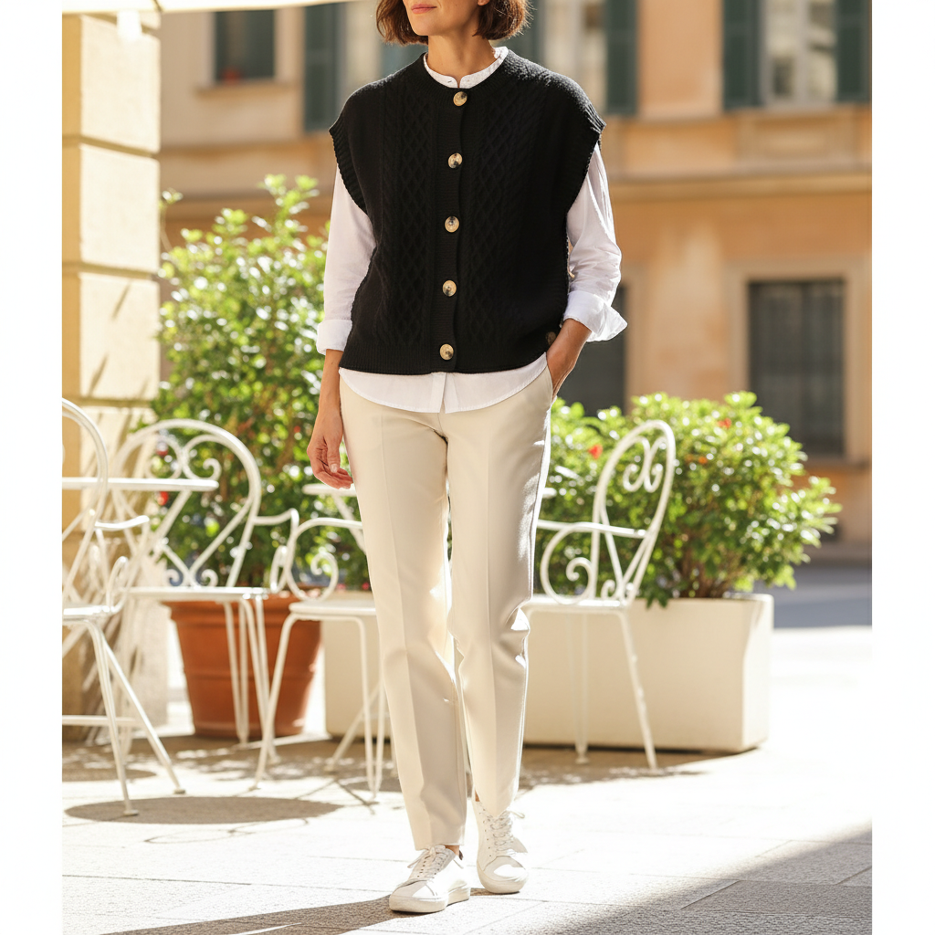 Women's Cable Knit Sweater Vest