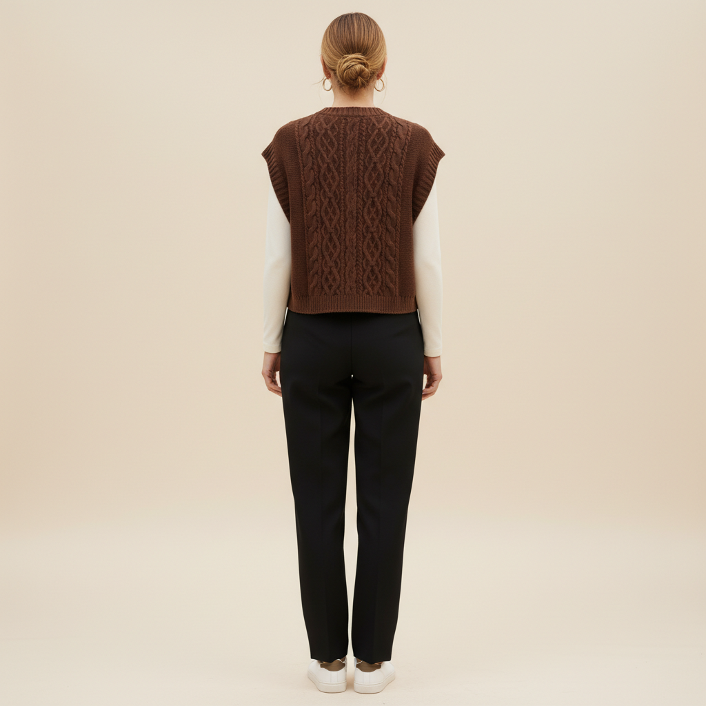 Women's Cable Knit Sweater Vest