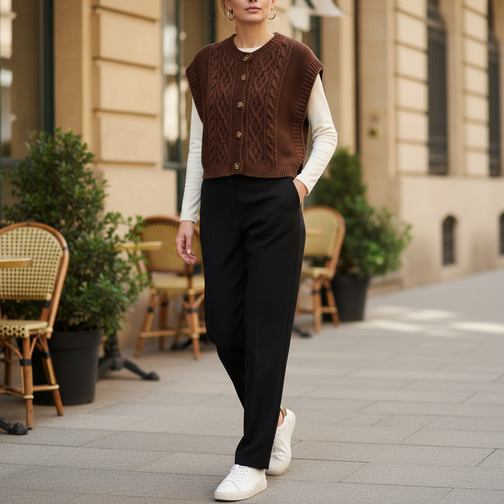 Women's Cable Knit Sweater Vest