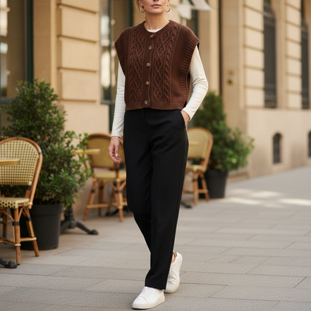 Women's Cable Knit Sweater Vest