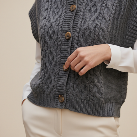 Women's Cable Knit Sweater Vest