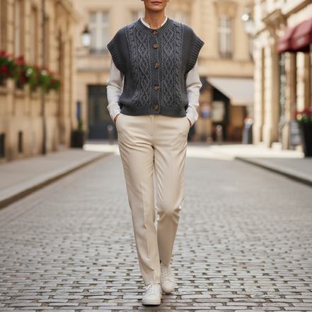 Women's Cable Knit Sweater Vest