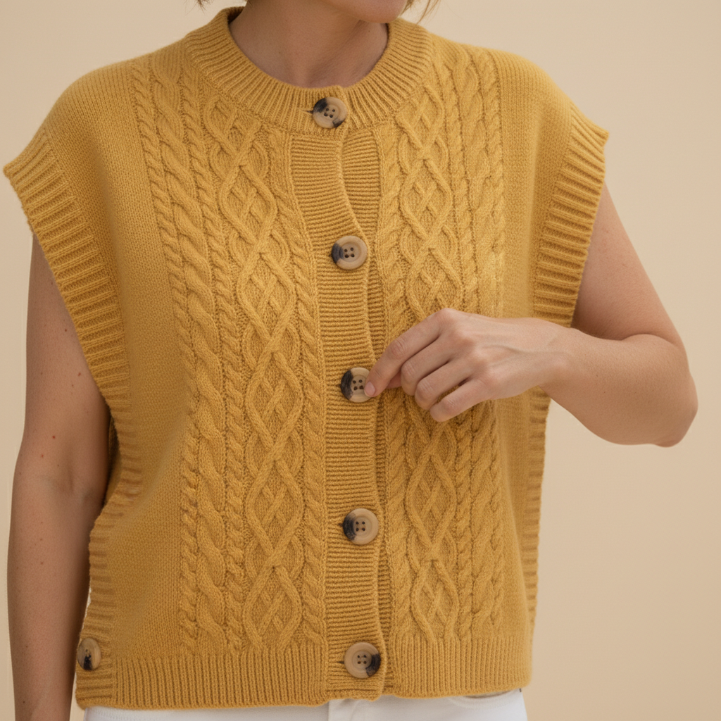 Women's Cable Knit Sweater Vest