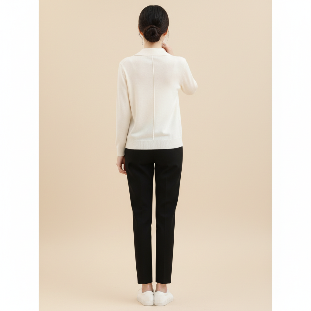 Women's Polo Collar Knit Cardigan