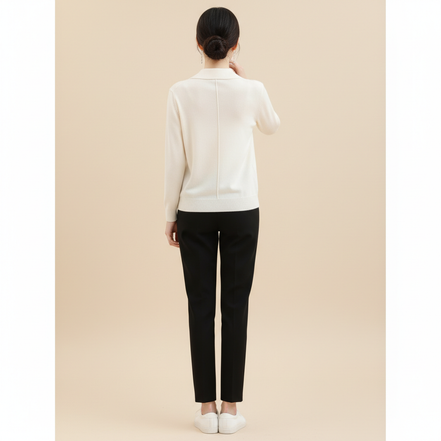 Women's Polo Collar Knit Cardigan