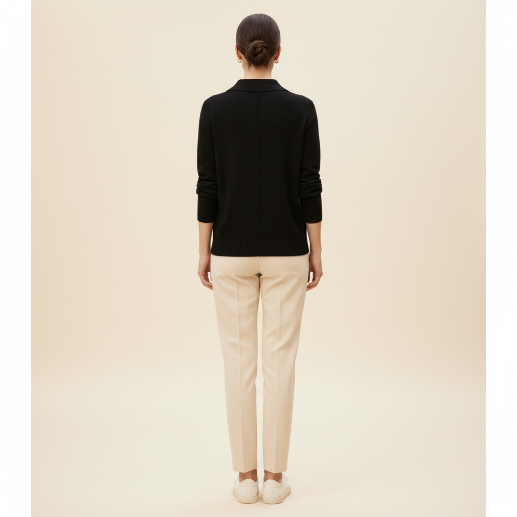 Women's Polo Collar Knit Cardigan
