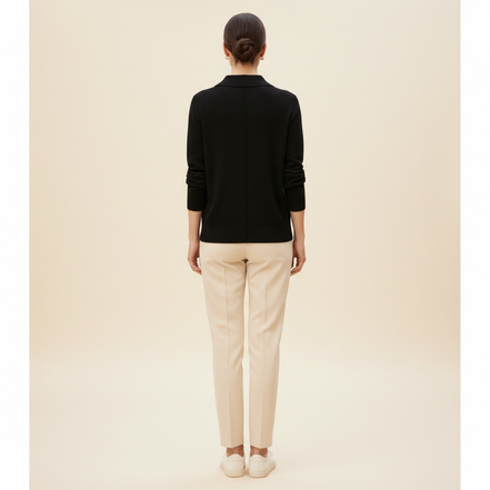 Women's Polo Collar Knit Cardigan