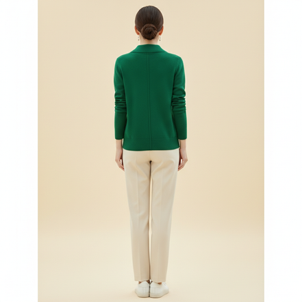 Women's Polo Collar Knit Cardigan