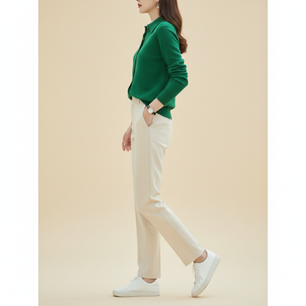 Women's Polo Collar Knit Cardigan