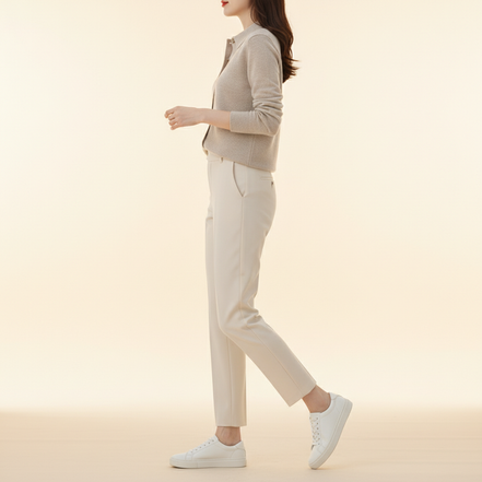 Women's Polo Collar Knit Cardigan