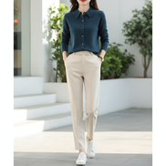 Women's Polo Collar Knit Cardigan