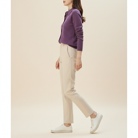 Women's Polo Collar Knit Cardigan